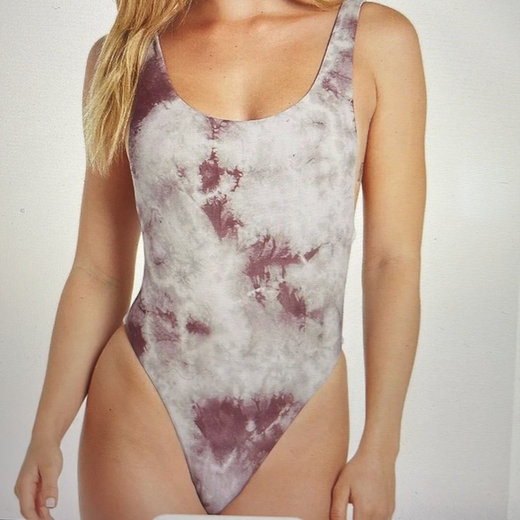 Volcom Eggplant Juniors “Follow The Cloud” One-Piece Swimsuit - Picture 7 of 9